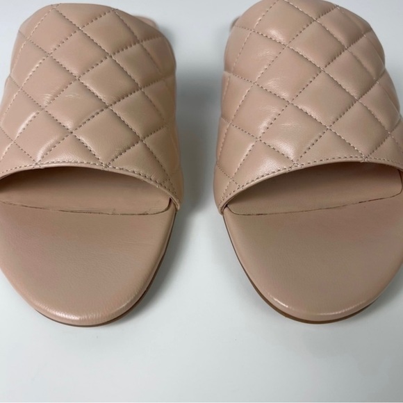 NEW RAYE REVOLVE BEIGE QUILTED SLIP-ON SANDALS - Picture 9 of 12